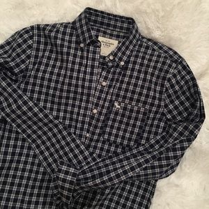 Abercrombie & Fitch Ladies Navy/White Button Down